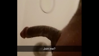 Teasing and Stroking my BBC in the Shower for a fan