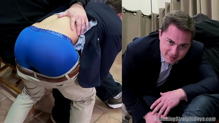 A Straight Boy Goes Over The Knee For A Hard Spanking From A Man